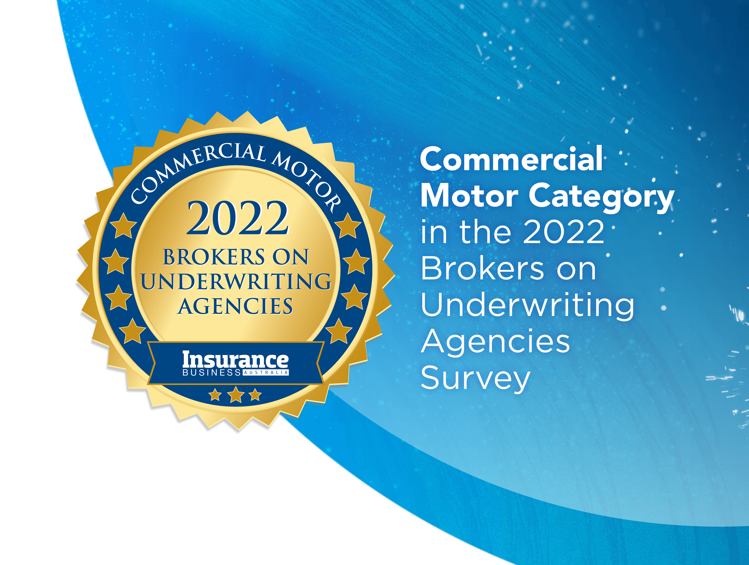 GT INSURANCE WINS GOLD IN 2022 BROKERS ON UNDERWRITING AGENCIES SURVEY FOR COMMERCIAL MOTOR CATEGORY