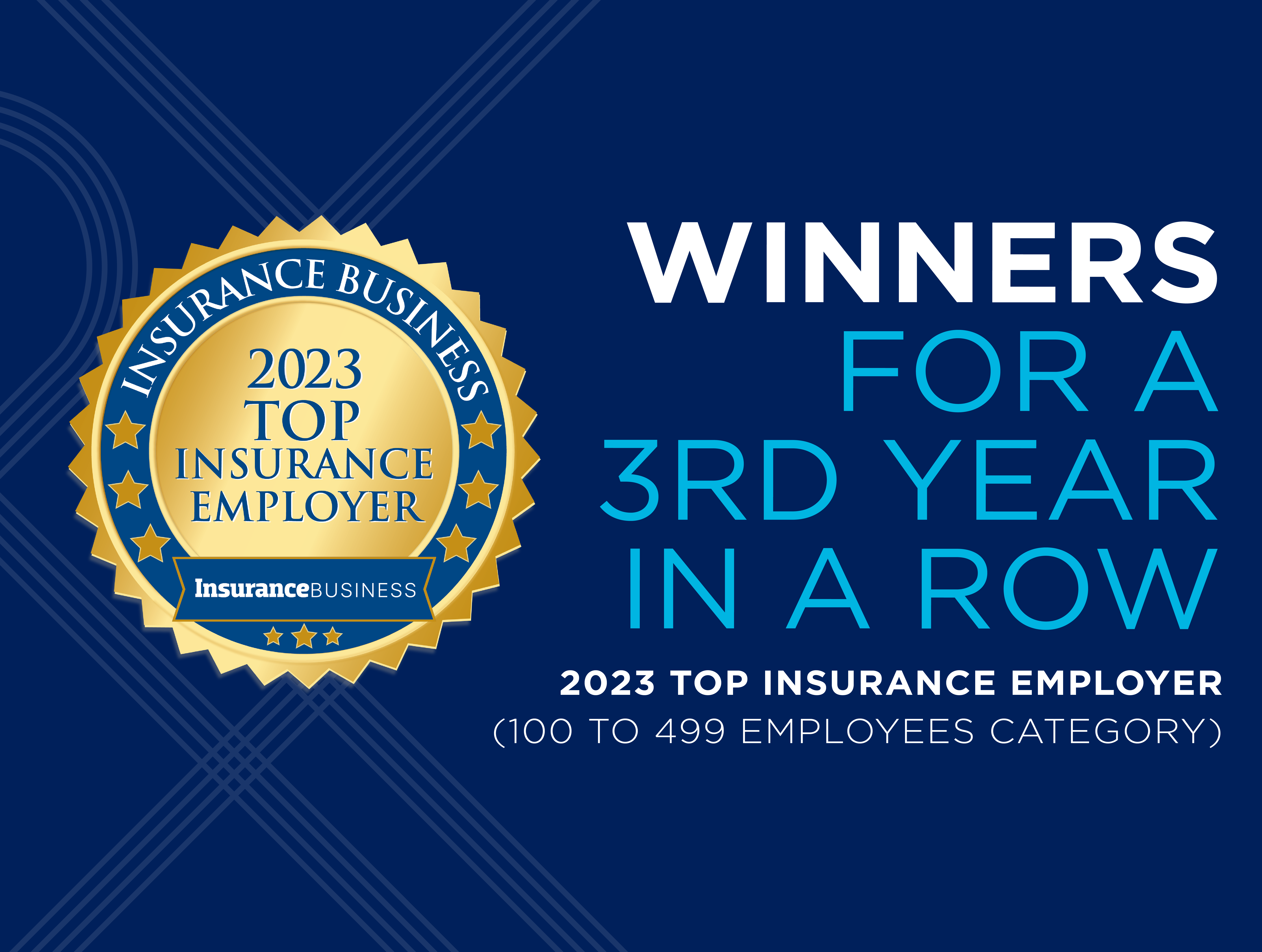 Insurance Business Top Insurance Employer - Winner for 3rd year in a row