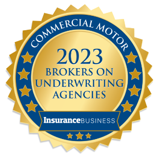 2023 Badge - Insurance Business Brokers on Underwriting Agencies Commercial Motor Gold